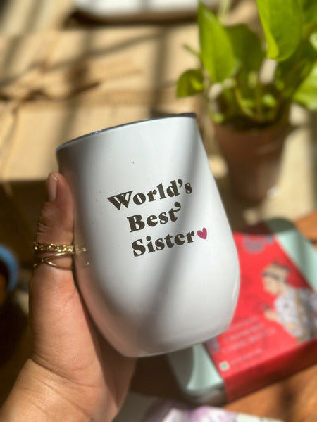 Pre Design - Travel Mug - White - World's Best Sister - LemonadeHome