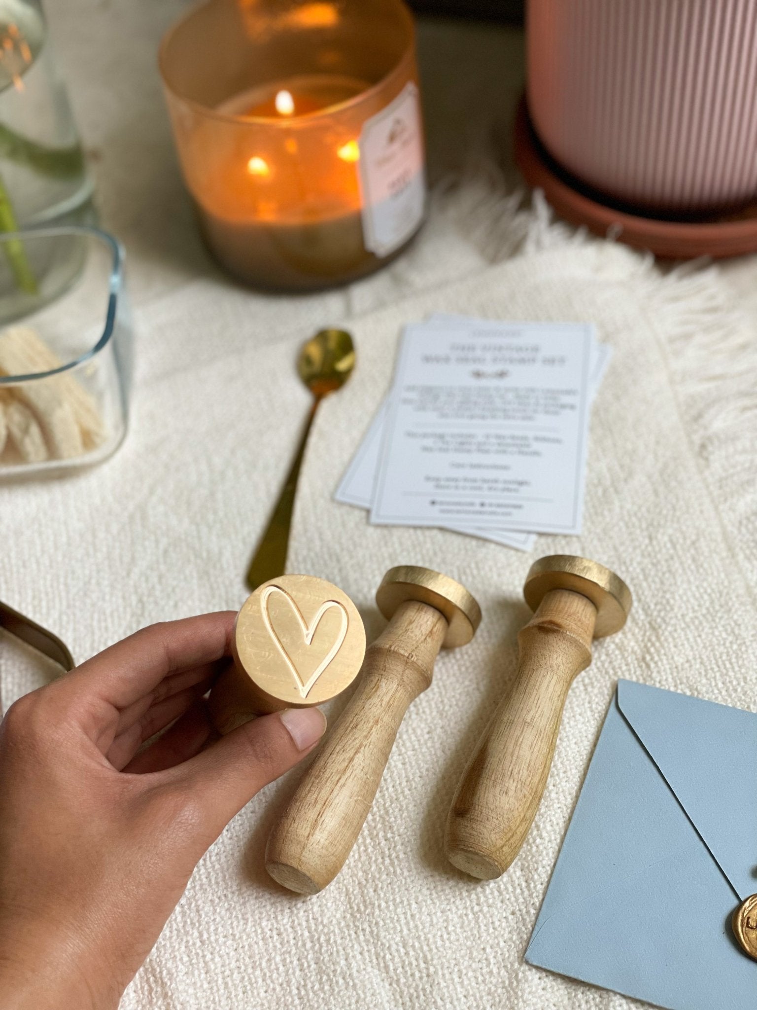 Pre Design - Wax Seal Stamp - Heart - LemonadeCustom Stamps