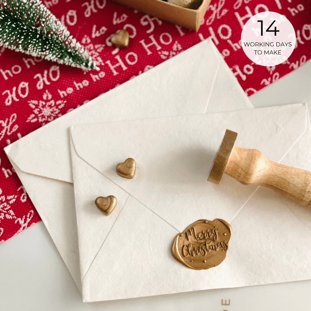 Pre Design - Wax Seal Stamp - Merry Christmas - LemonadeCustom Stamps