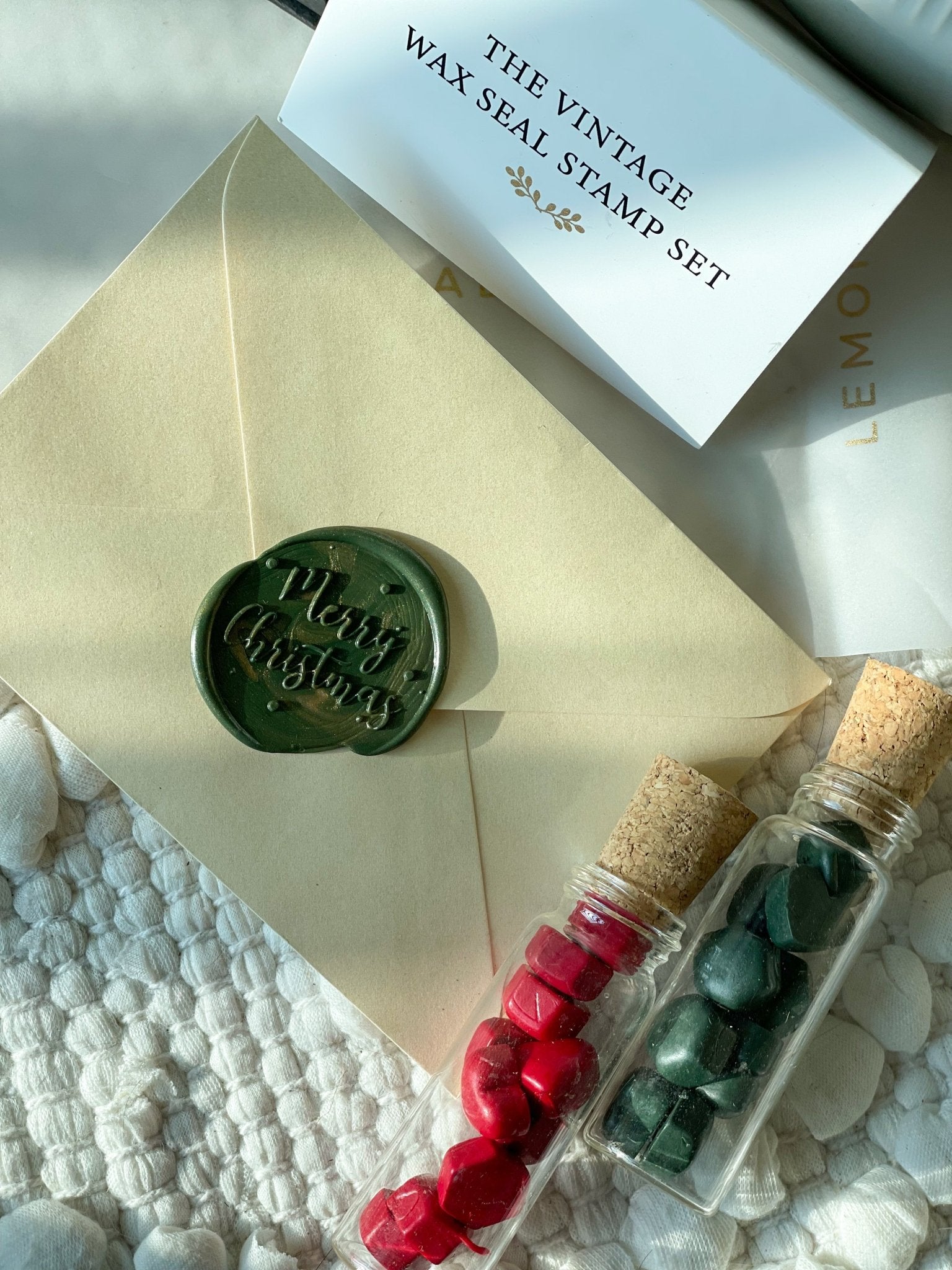 Pre Design - Wax Seal Stamp - Merry Christmas - LemonadeCustom Stamps