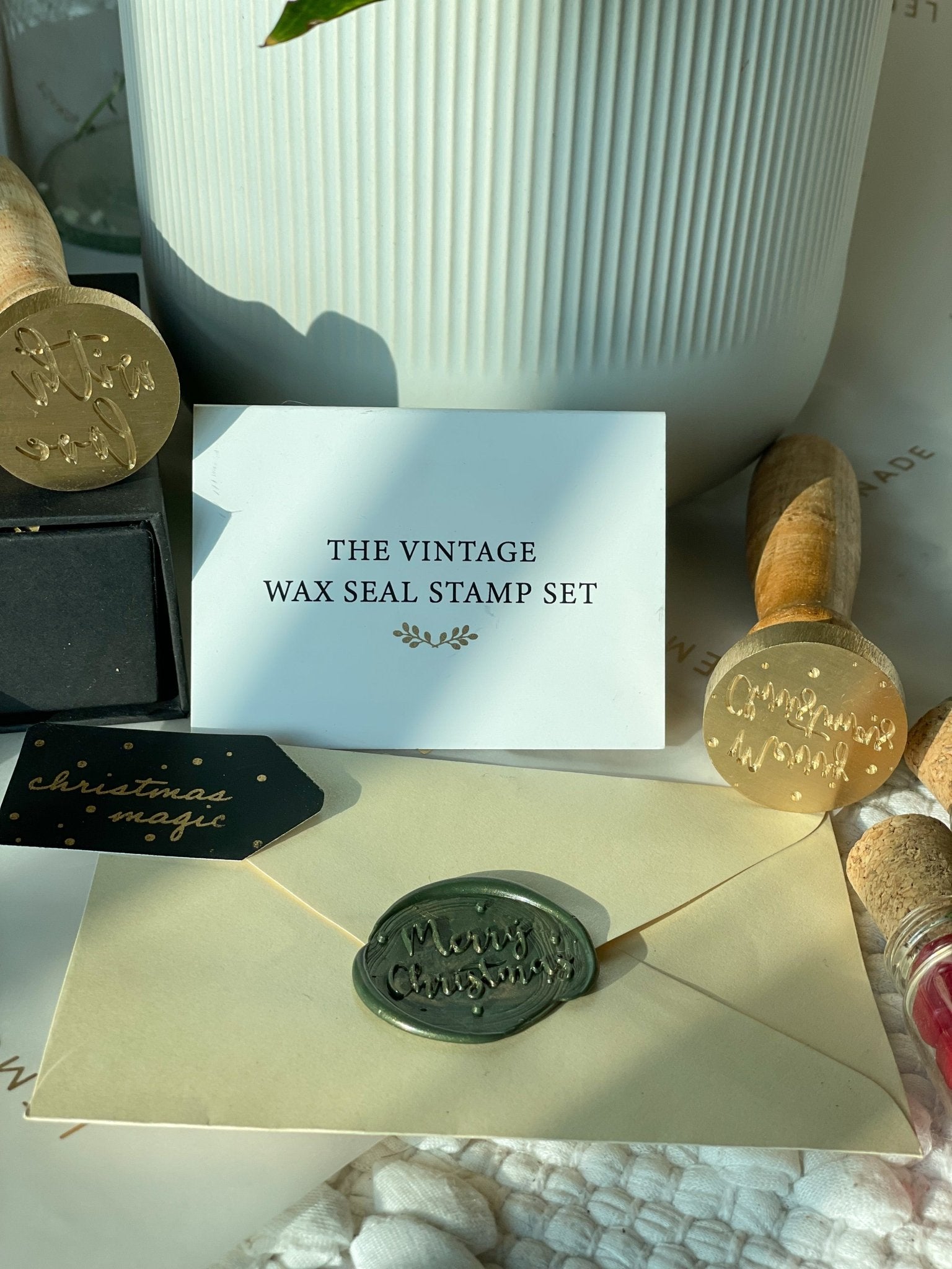 Pre Design - Wax Seal Stamp - Merry Christmas - LemonadeCustom Stamps