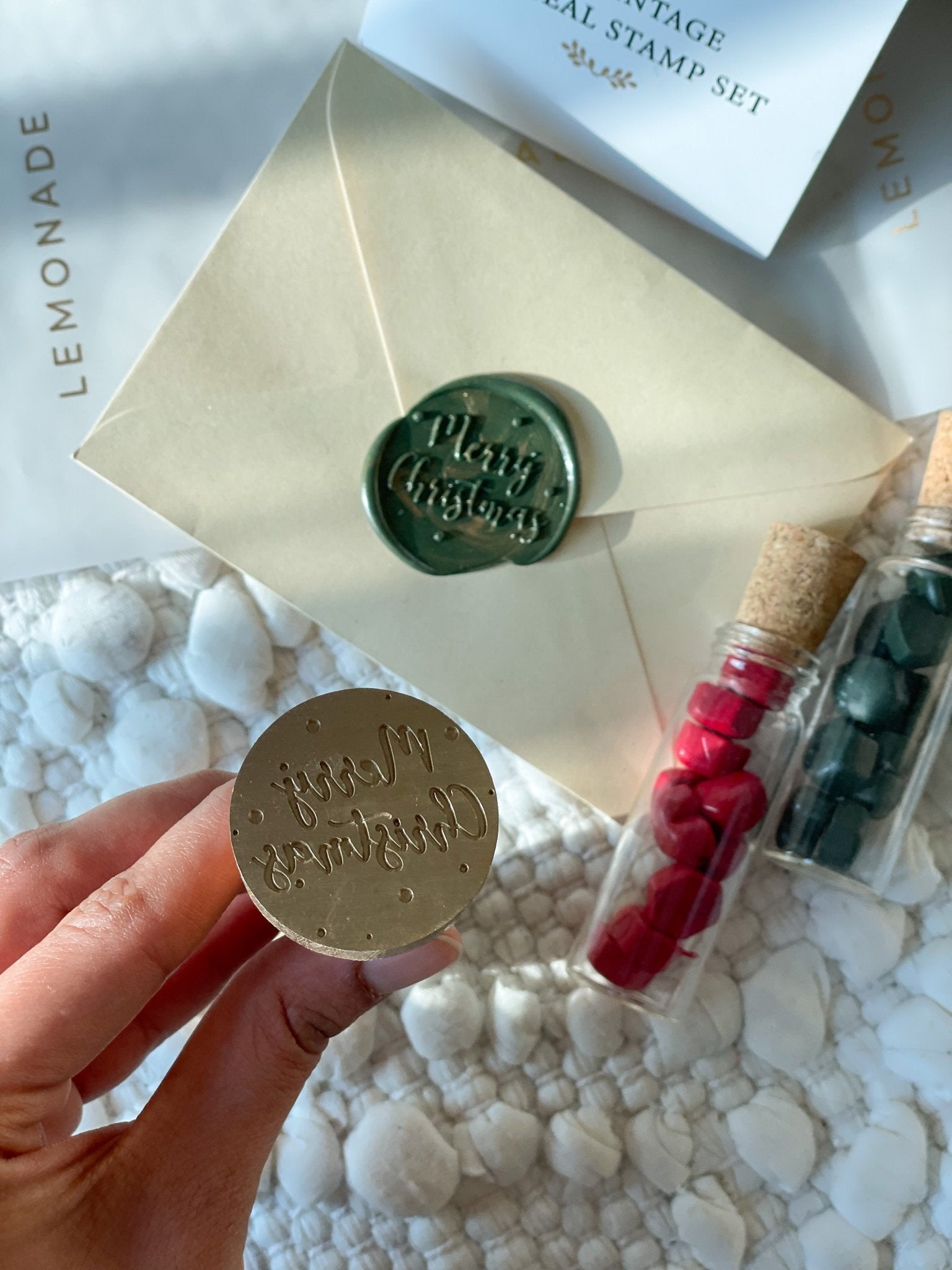 Pre Design - Wax Seal Stamp - Merry Christmas - LemonadeCustom Stamps