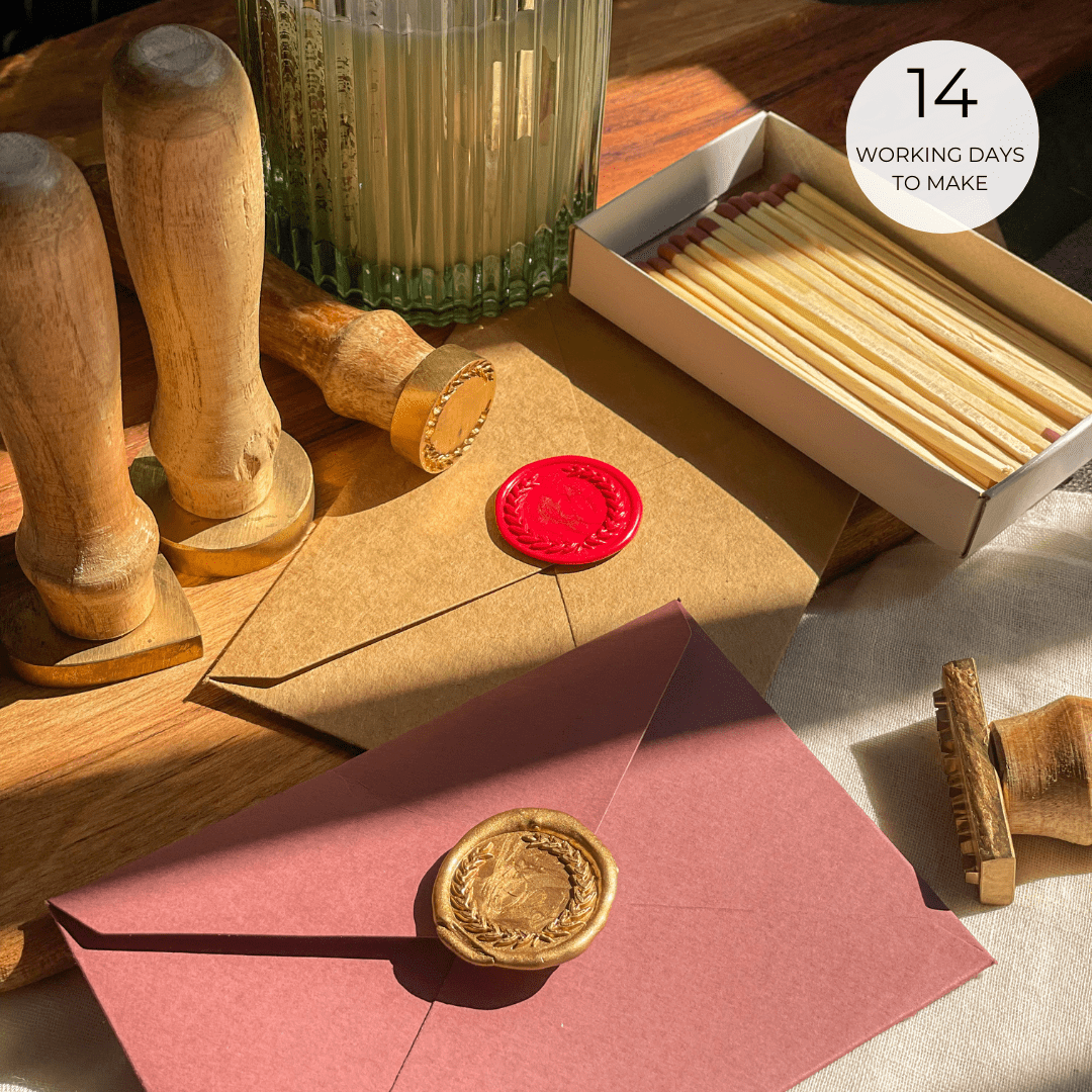 Pre Design - Wax Seal Stamp - Wreath - LemonadeCustom Stamps