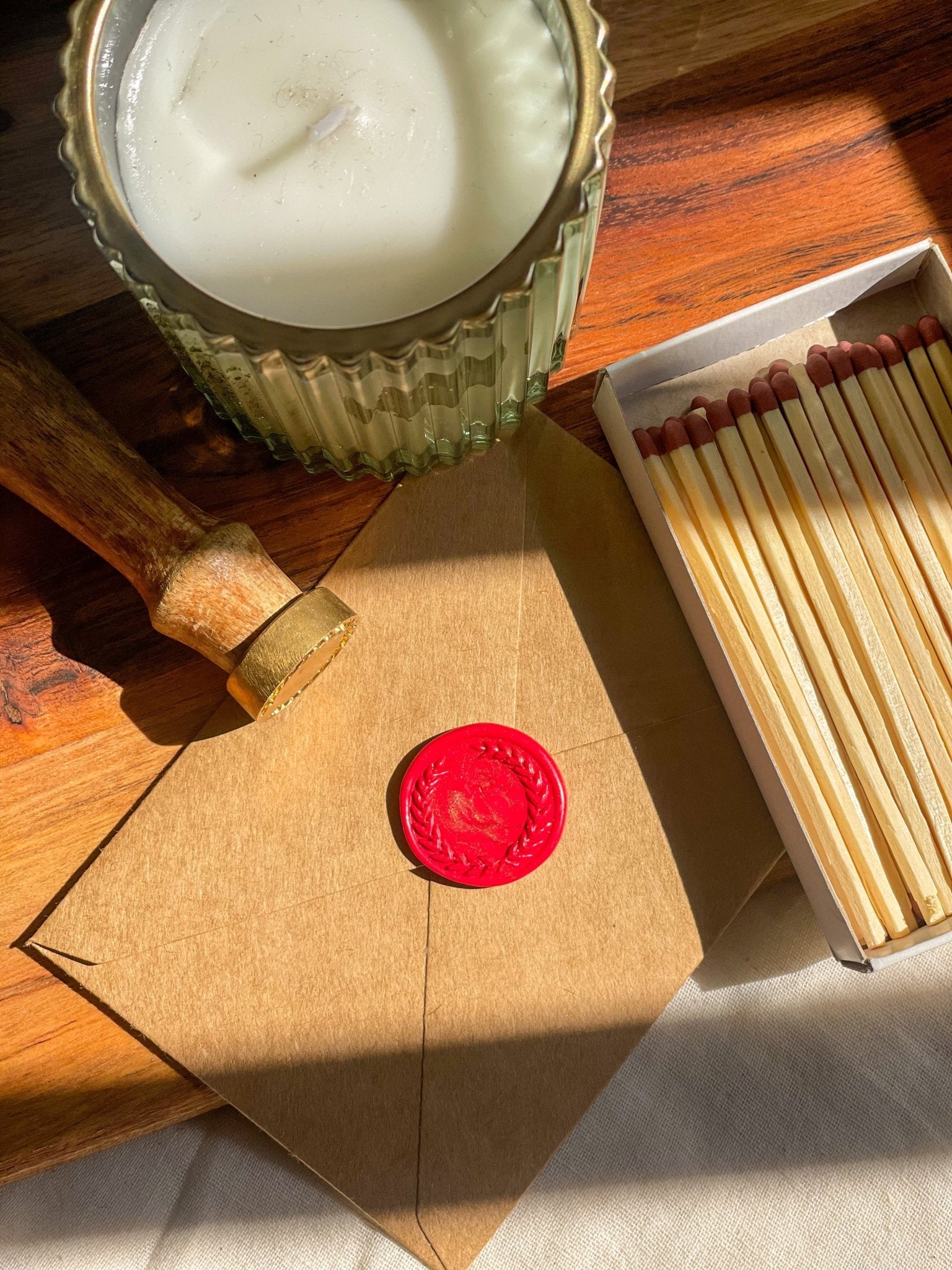 Pre Design - Wax Seal Stamp - Wreath - LemonadeCustom Stamps