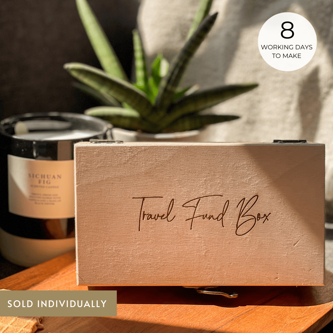 Pre Design - Wooden Travel Fund Box | MDF Wooden Box - LemonadeHome