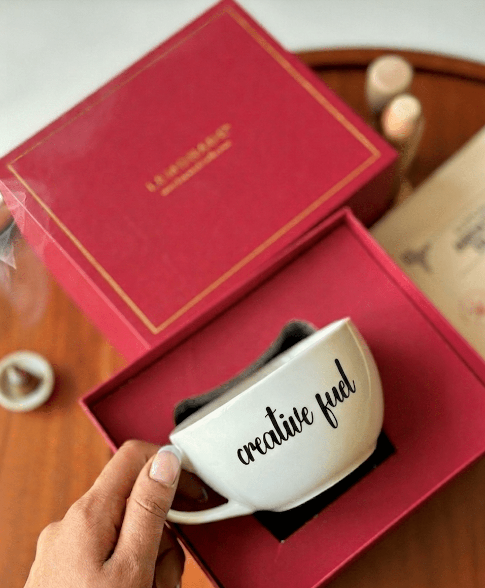 Pre Designed Cappuccino Cup with Gift Box - Lemonade