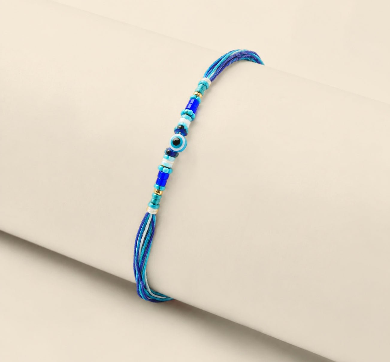 Pre Designed Evil Eye Rakhi | Boho Beaded Rakhi - Lemonade