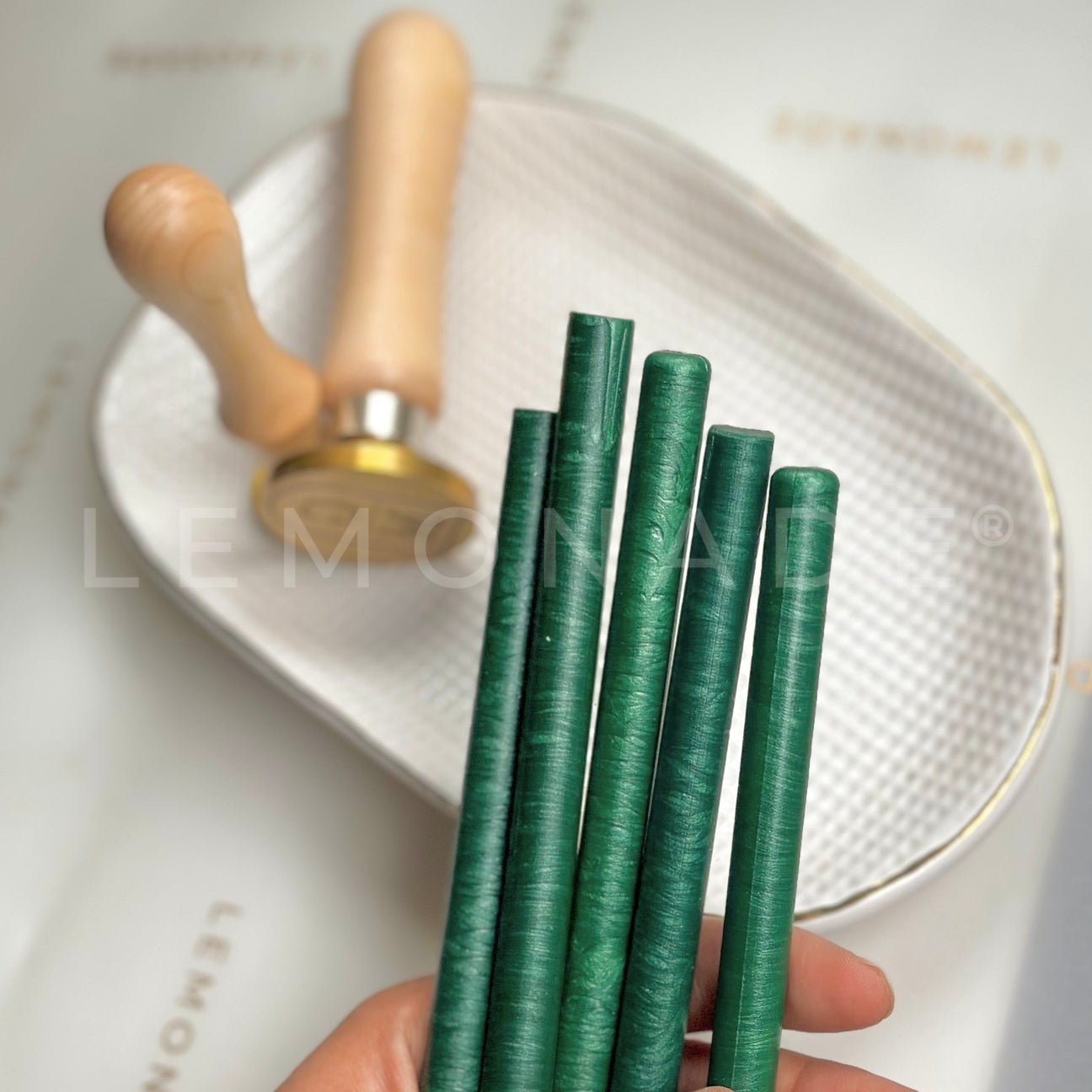 Wax Sticks - Emerald Green - LemonadeCustom Stamps