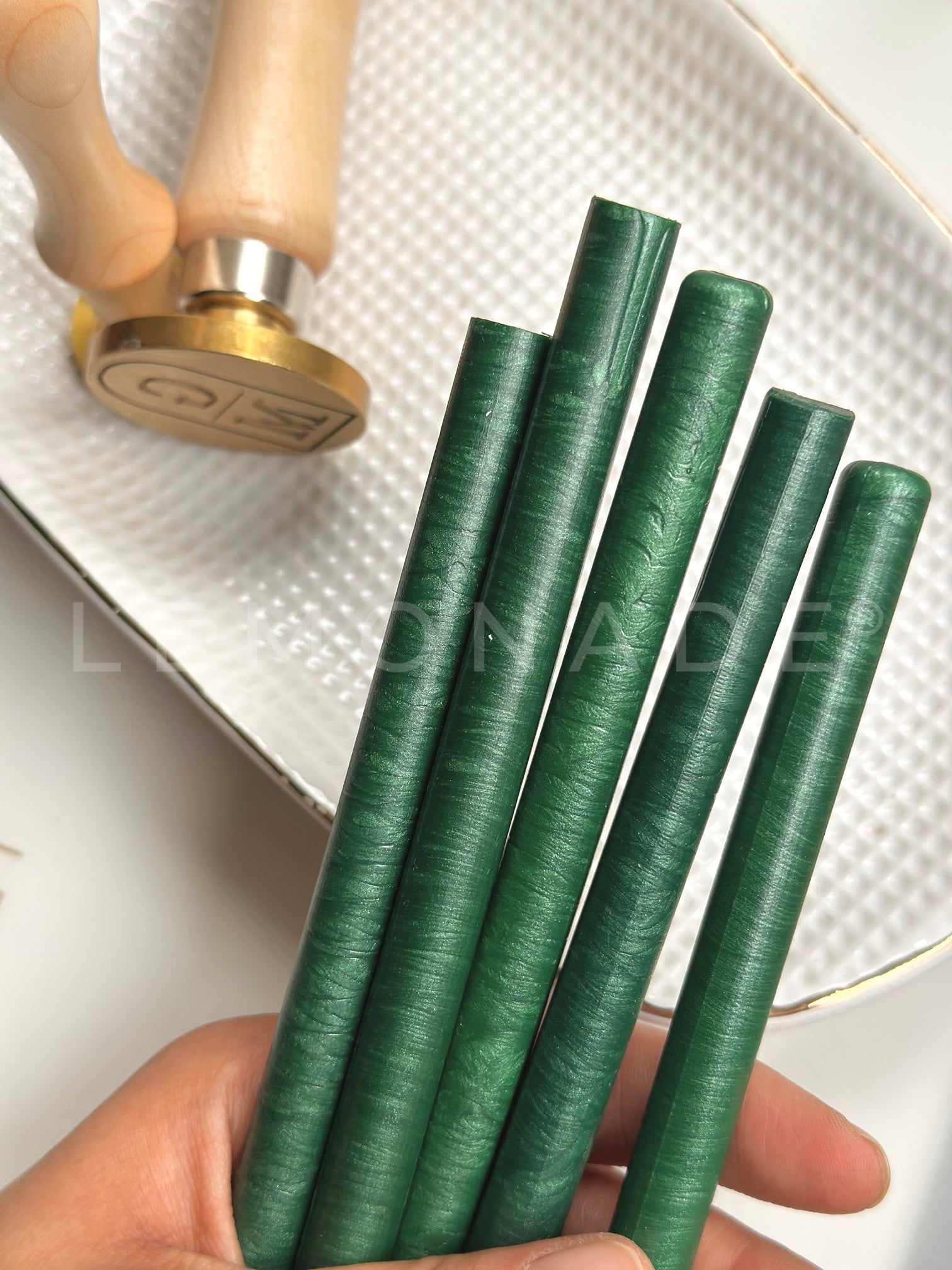 Wax Sticks - Emerald Green - LemonadeCustom Stamps