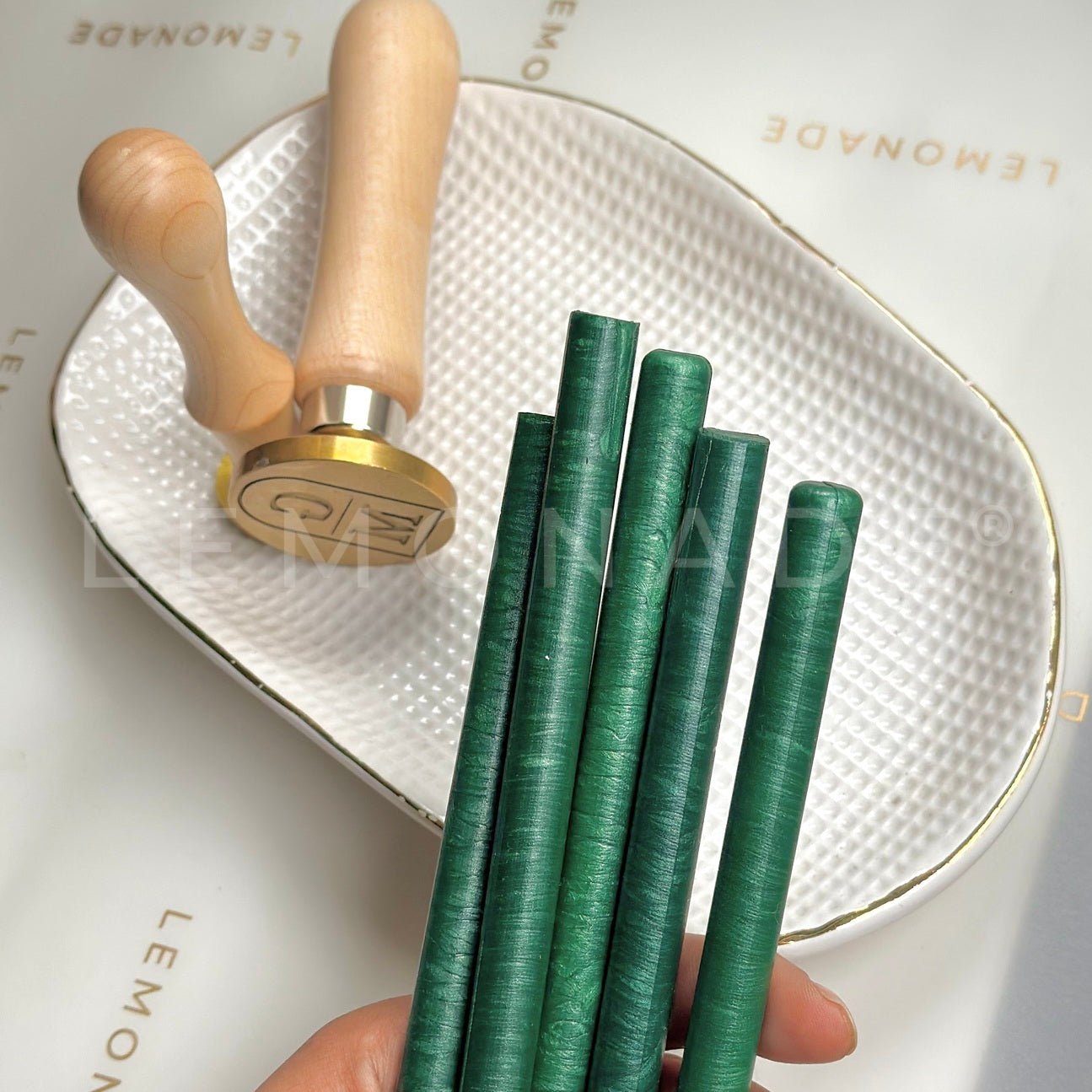 Wax Sticks - Emerald Green - LemonadeCustom Stamps