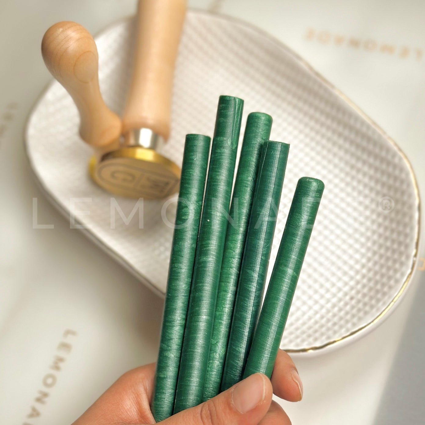 Wax Sticks - Emerald Green - LemonadeCustom Stamps