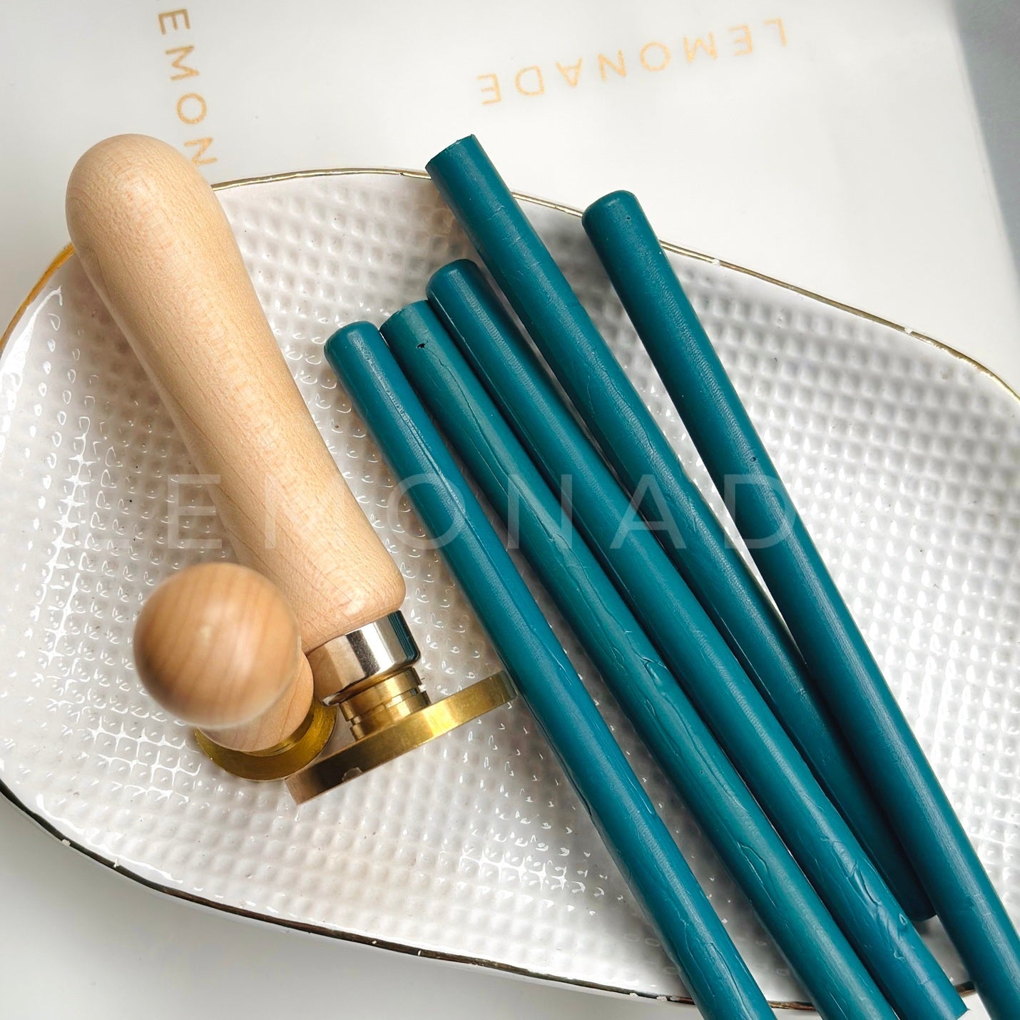 Wax Sticks - Peacock Blue - LemonadeCustom Stamps