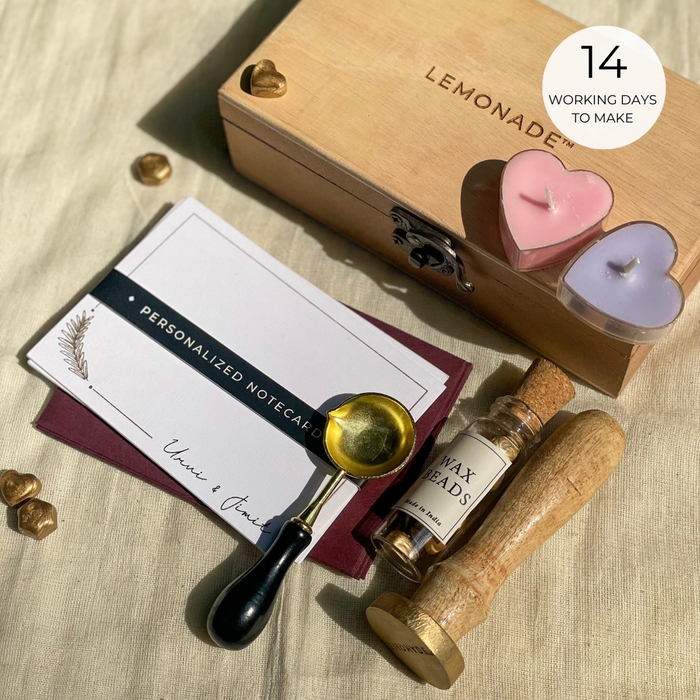 Personalized - The Complete Vintage Wax Seal Stamp Mini Hamper