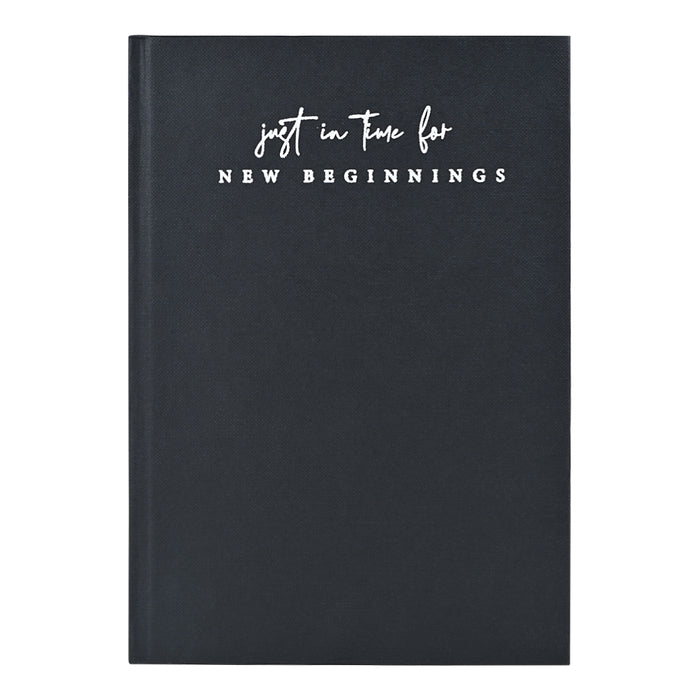 Custom-Made - Hardbound Notebook - Black - Just in time for New Beginnings