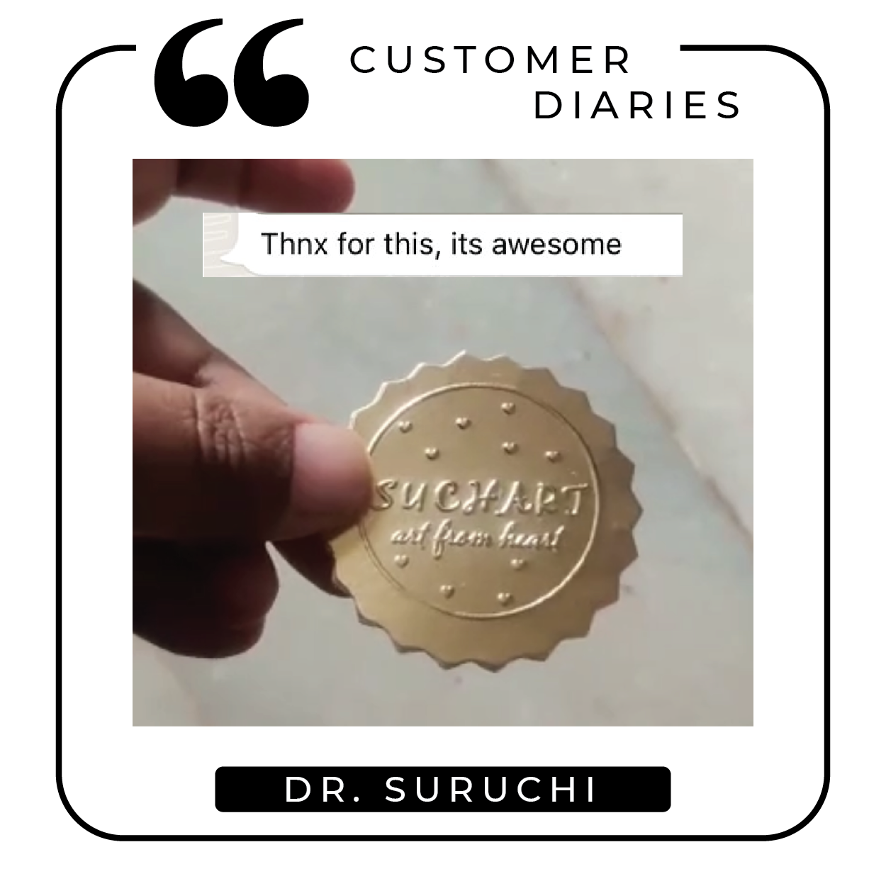 Personalized paper embosser set – custom embossing stamp for stationery, books, and branding by Lemonade