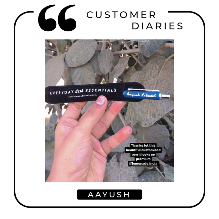 Personalized - Retractable Pen - Blue