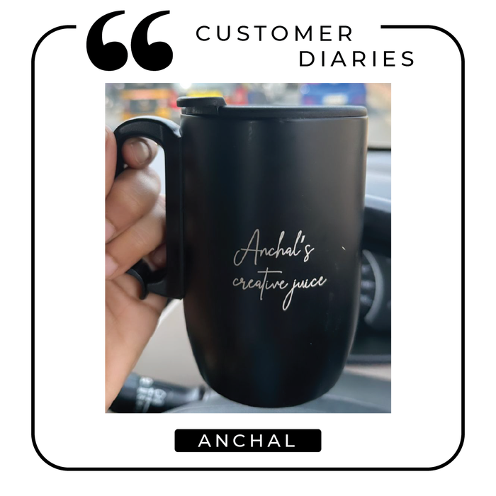 Personalized - Travel Sipper with Handle - Black