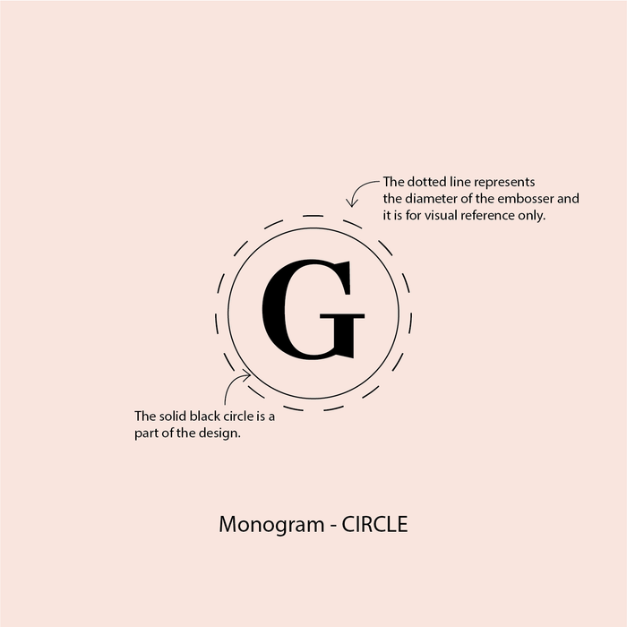 Personalized Paper Embosser Set - Monogram - Circle