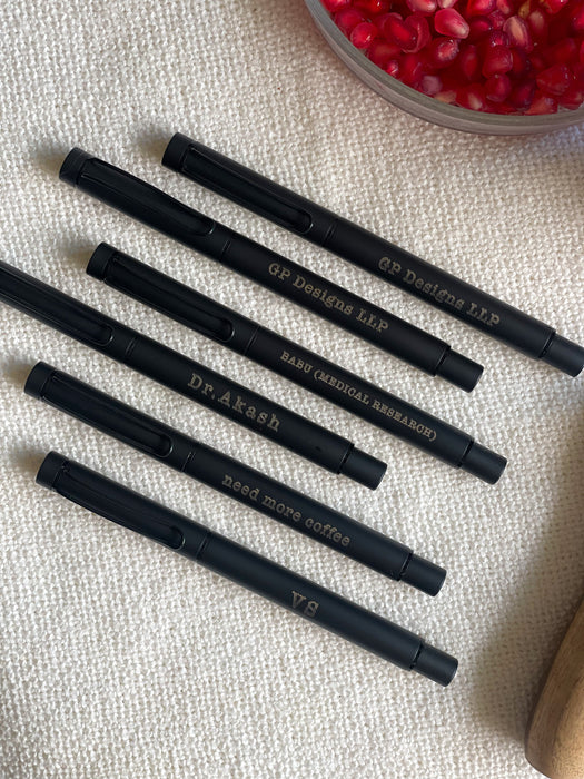 Personalized - Metallic Matte Black Pen
