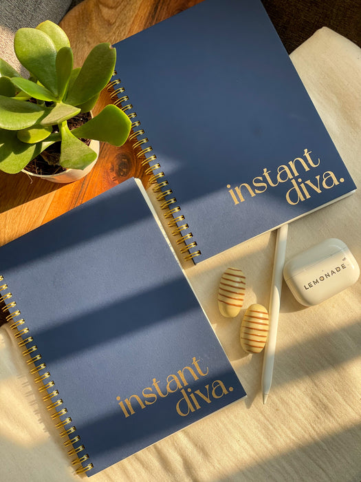 Custom-Made - Spiral Notebook - Indigo Blue - Insta Diva