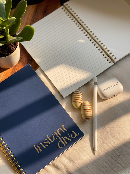 Personalized - Spiral Notebook - Indigo Blue