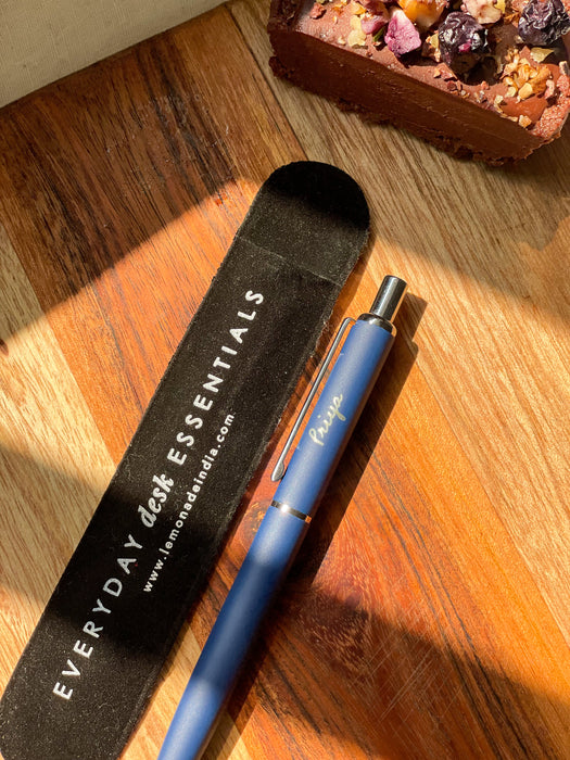 Personalized - Retractable Ball Pen - Blue