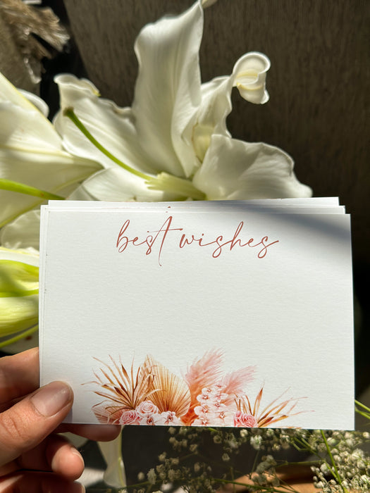Custom-Made - Notecards - Best Wishes - Flore