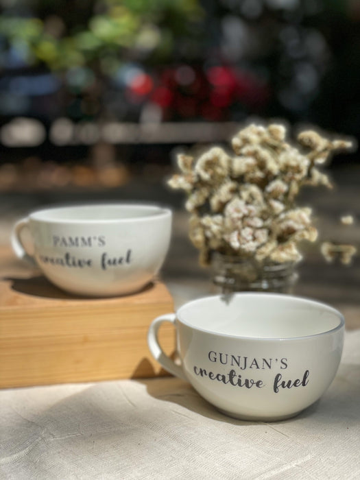 Personalized - Creative Fuel Mugs - White - Prepaid Orders Only