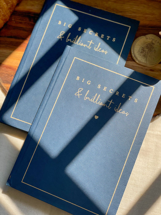 Pre Design - Hardbound Notebook - Blue - Big Secrets and Brilliant Ideas