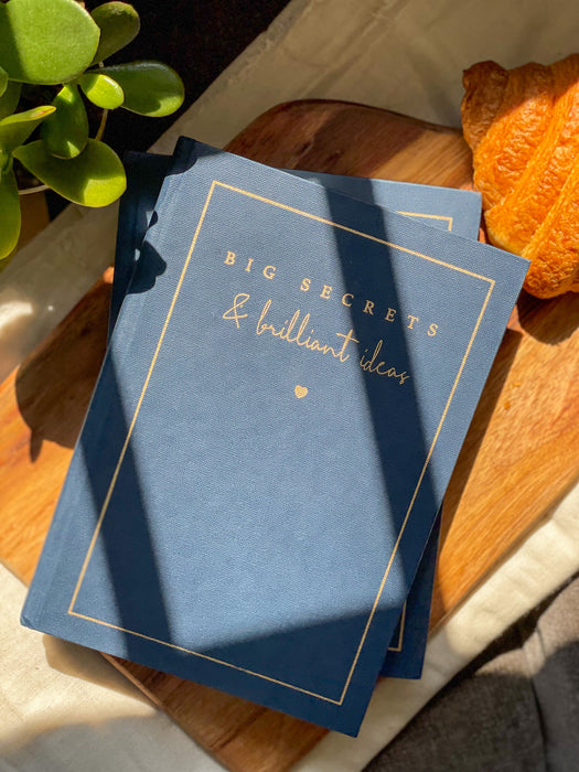Pre Design - Hardbound Notebook - Blue - Big Secrets and Brilliant Ideas