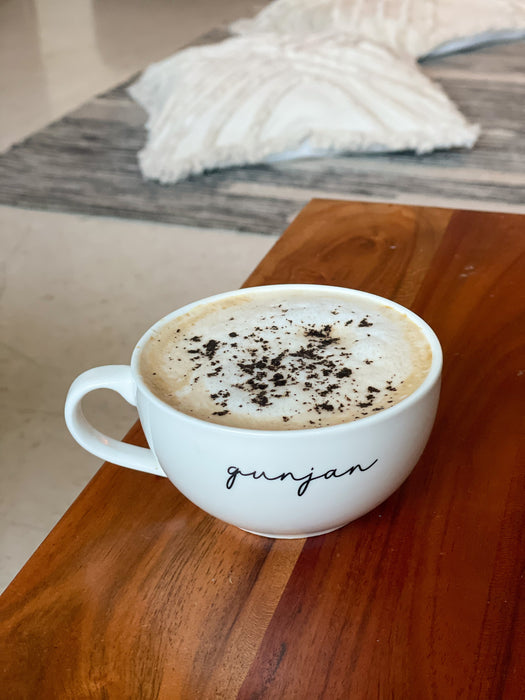 Personalized - Cappuccino Mugs - White