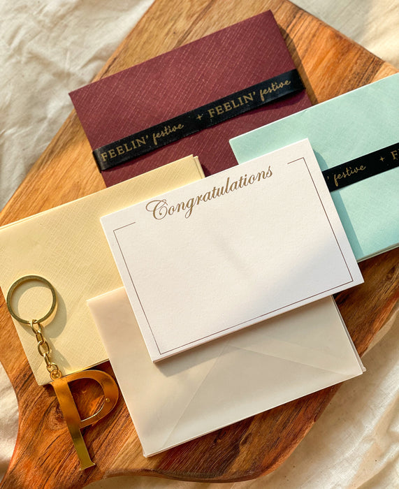 Notecard Set - Congratulations - With Assorted Textured Envelopes