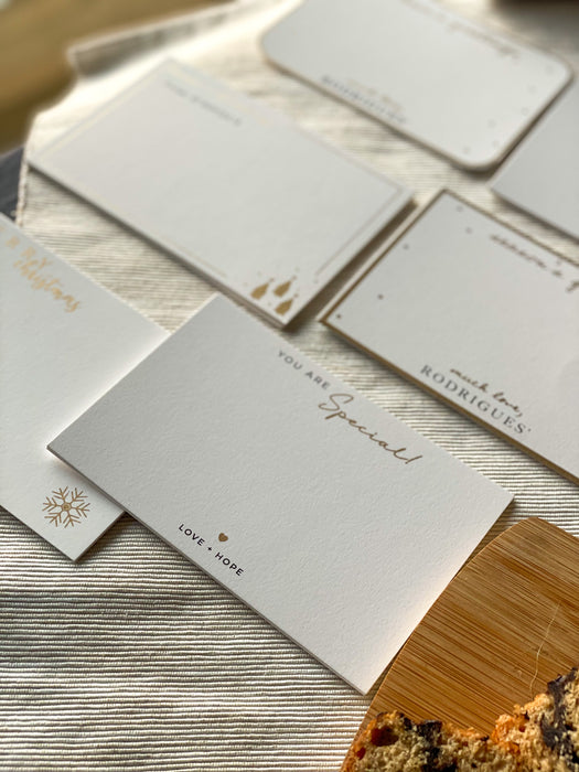 Gold Printed Festive Notecards - You Are Special