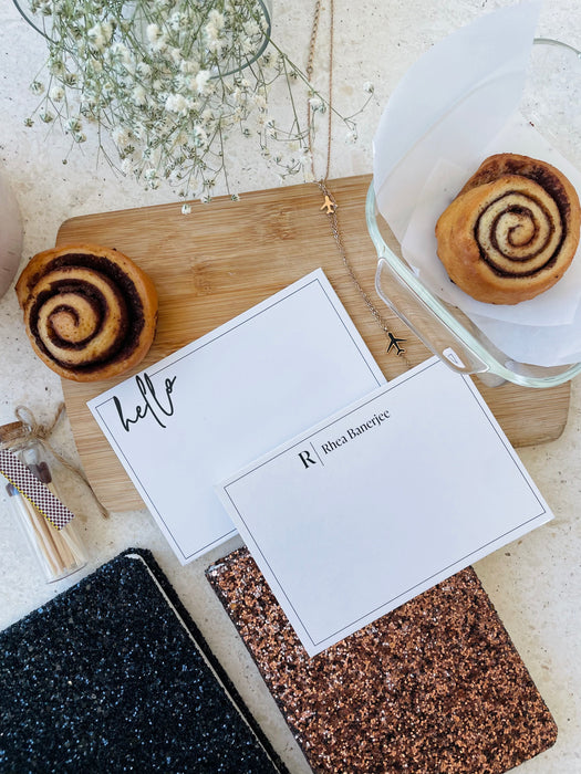 Personalized - Minimal Notecards - Initial