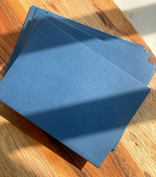 Textured Paper Envelopes - Royal Blue - Set of 9