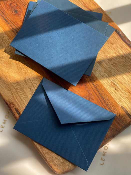Textured Paper Envelopes - Royal Blue - Set of 9