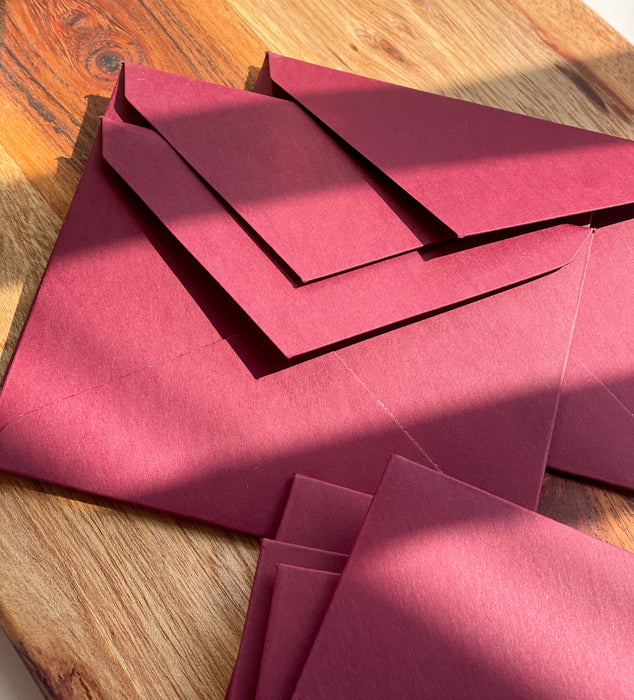Paper Envelopes - Marsala - Set of 9