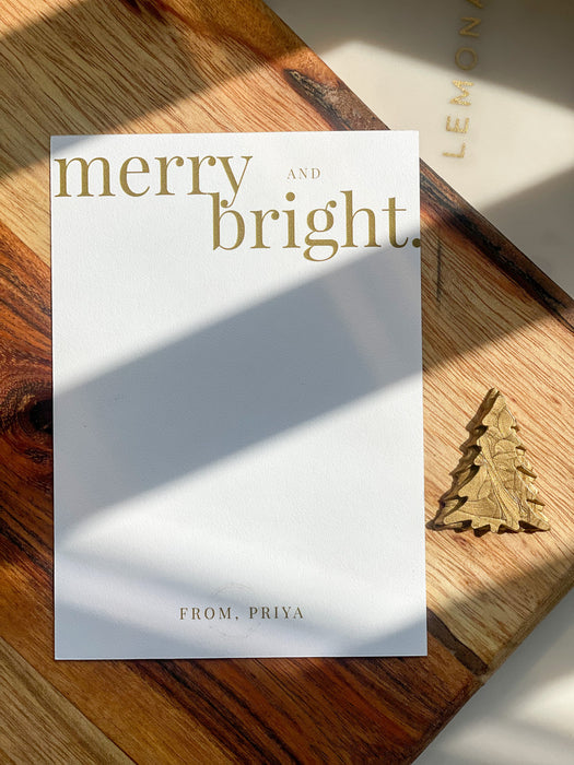 Personalized - Notecards - Merry and Bright