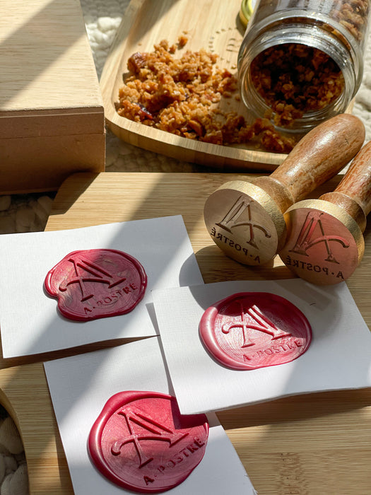 Personalized - Wax Seal Stamp - 1.4 inch | Custom Logo Stamp, Food Stamp, Chocolate Stamp