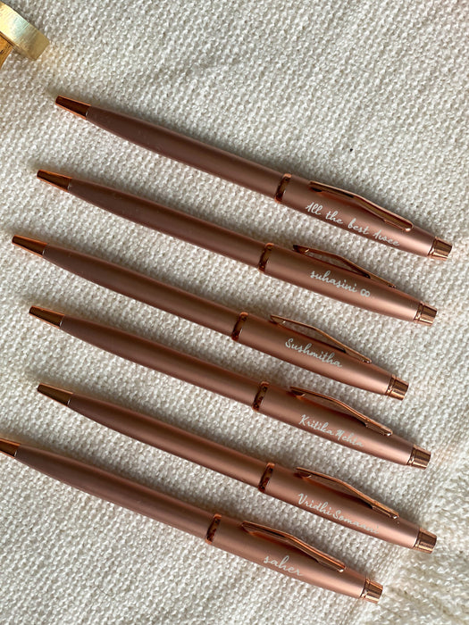 Personalized - Rose Gold Rollerball Pen