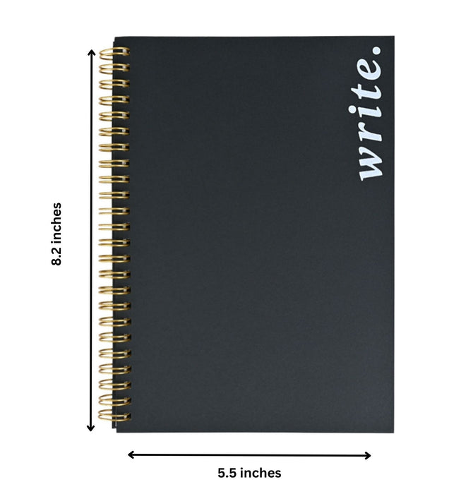 Pre Design - Spiral Notebook Black - Write