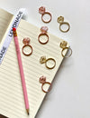 Paper Clips / Bookmark Set of 6 - Diamond Ring - Gold-Description: A stunning set of 6 paperclips from Lemonade that can also be used as Bookmarks. Declutter your office space in a stylish way! Dimensions: H - 1.5 Inches Sold as a set of 6.-Default Tittle-LemonadeIndia